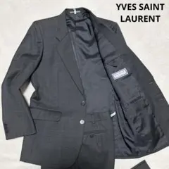 013 イヴサンローラン グレンチェック スーツ ウール100% L相当