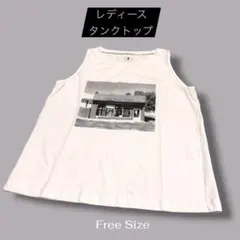 【Masako Ikuta様専用】フォトプリントタンクトップ ホワイト F