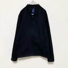 《back number》薄手ジャケット　ブルゾン　ジャンバー　綿麻混　黒　無地