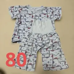トップバリュ ベビーパジャマ 80cm 乗り物柄　半袖　夏用のサムネイル
