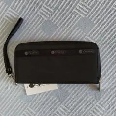 レスポートサック ブラック 無地 財布 長財布