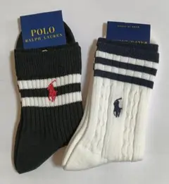 RALPH  LAUREN ポロラルフローレン レディース ソックス 2足セット