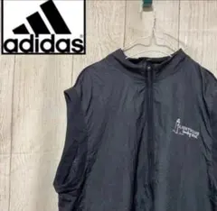 adidas アディダス ナイロンベスト ブラック メンズM 古着 ストリート