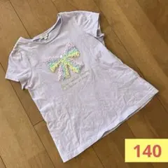 any FAM エニィファム　リボン刺繍 Tシャツ 140