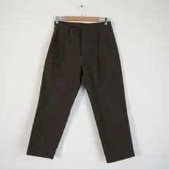 ワイドスラックス タックパンツ ブラウン テーパード　united arrows