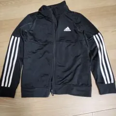 adidas 黒 ジップアップジャージ 140
