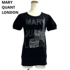 MARY QUANT LONDON　刺繍　ロゴ　Tシャツ　美品　M　ブラック