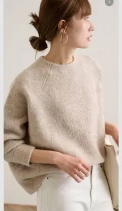 【タグ付き未使用品✨】FRAMeWORK Dessert ロゴ ニット　ブラウン 中古・古着通販】FRAMeWORK (フレームワーク) Dessert ロゴ