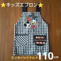 ❤お買得品❤エプロン　110cm　ディズニー　キッズ　ミッキー　ドナルド　子供