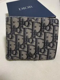 DIOR 二つ折り財布 オブリーク