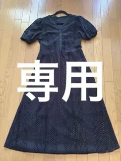 &.nostargiaブラック レース ワンピースMのサムネイル