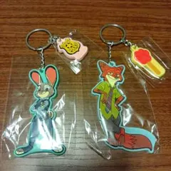 【まとめ売り】ズートピア キーホルダー ニック&ジュディ キーチェーン