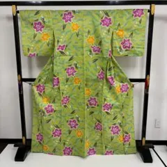 A 夏物 浴衣 山本寛斎 Kansai 紫陽花模様 黄色系 綿 着物 K148 - メルカリ