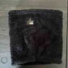 黒 フリース ネックウォーマー ロゴ付き