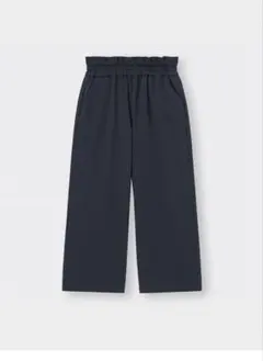 GU カットソープルオンワイドパンツ ネイビー ワイドパンツ (キッズ)