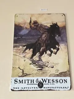 Smith & Wesson ブリキ看板 レトロデザイン