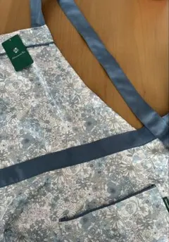アフタヌーンティー 花柄エプロン フリーサイズ ブルー