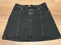 ダークデニム Aラインミニスカート