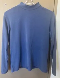 UNIQLO ユニクロ モックネック 長袖 Tシャツ ブルー 160