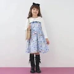 120 美品　ロリータ姫系　不思議の国のアリス　ワンピース　ハンドメイド風　黒 新品　120 　ロリータ姫系　不思議の国のアリス　ワンピース　ハンドメイド風