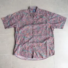 OLD GAP ペイズリー柄半袖シャツ 90s