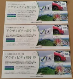 日本駐車場開発 　アクティビティ割引券（5名可）　3枚