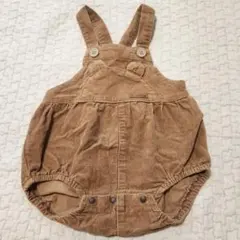 バースデイ　フタフタ　コーデュロイ ブラウン サロペット 70 80