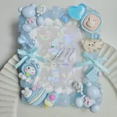 ホイップデコ トレカケース 量産型 平成女児 ピンク 水色推し活 レジンデコ