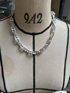 【希少レア】ヴィンテージ シルバー ネックレス シェーヌダンクル風 希少レア】ヴィンテージ シルバー ネックレス シェーヌダンクル風