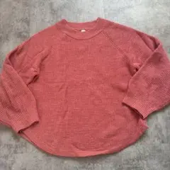 リブ編みピンクセーター 140サイズ