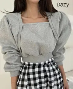 SHEIN Dazy スクエアネックスウェットトップス