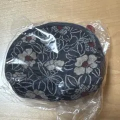 ハンドメイド ネイビー系花柄 コインケース