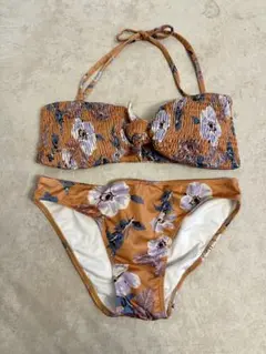 【最終値下げ】SEA DRESS 花柄セパレートビキニ オレンジ系