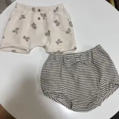 【最低値】クマ柄ショートパンツ　ストライプベビーブルマ　2点セット