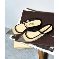 Le Talon GRISE チュールフラットシューズ