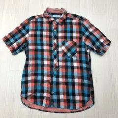 CIAOPANIC チャオパニック コットン チェック 半袖 シャツ M メンズ