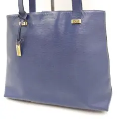 NINA RICCI トートバッグ ネイビー レザー チャーム付き ニナリッチ
