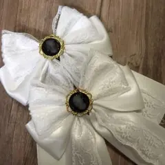 量産型 カメオ ヘアクリップ 姫リボン♡天界のお姫様♡