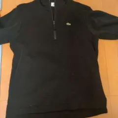 LACOSTE ハーフジップ ニット セーター ブラック