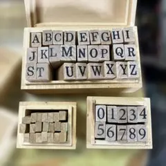 木製スタンプセット（アルファベット・数字・記号）