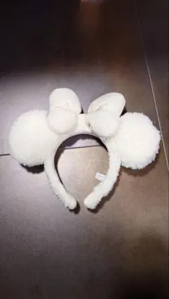 ミッキー耳型カチューシャ ホワイト