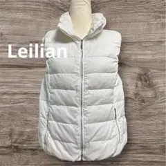 Leilian レリアン　ダウンベスト　レディースダウンベスト　9号　白　日本製のサムネイル