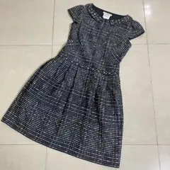 美品】Rene TISSUEツイードワンピース Aライン フレア 38 - メルカリ