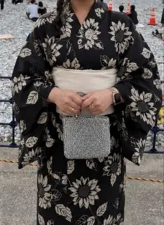 ふりふ ポリエステル 浴衣 あざみ柄 アザミ - メルカリ