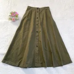 【ナチュラルビューティーベーシック】 スカート コットンツイルマキシスカート L