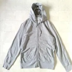00s OLD UNIQLOダブルジップパーカーグレーAUTHENTICメンズL
