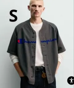 【完売品】Champion×ZARA ベースボールシャツ Sのサムネイル
