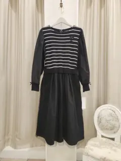 みちよ　スーパービューティー　パワーネット　ロングワンピース黒44XL新品 みちよ スーパービューティー パワーネット ロングワンピース黒44XL