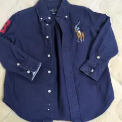 Ralph Lauren ネイビー 長袖シャツ 4/4T 110