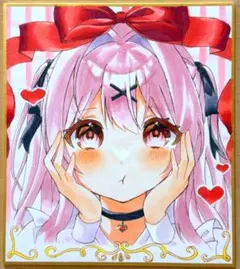 手描きイラスト 豆色紙 桜羽エマ まのさば アナログ 原画 コピック